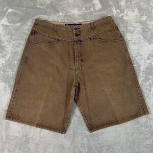 Marithe Francois Girbaud Shorts Mens 42 Brown Denim BLUE Brand X Original Fit